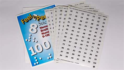 Feel 'n Peel Stickers: Nemeth Braille-Print Numbers 0-100 | American ...