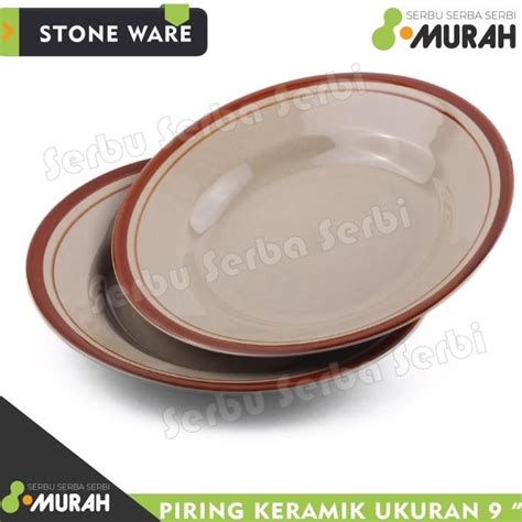 Jual Piring Porselen Lis Coklat Inch Piring Makan Piring