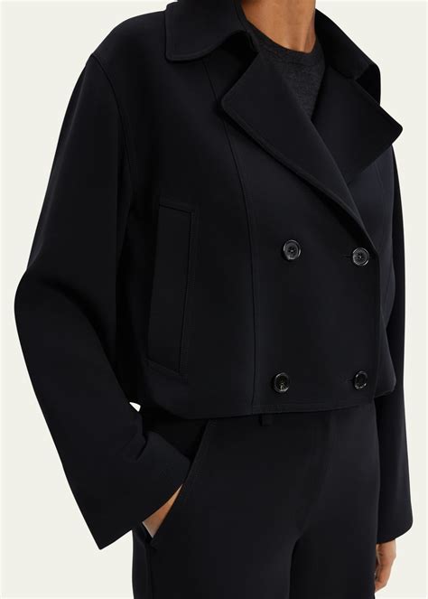 Theory Oversized Double Breasted Crop Trench Coat Bergdorf Goodman