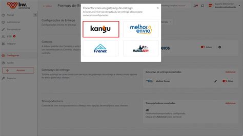 Como fazer integração a BW Commerce Kangu