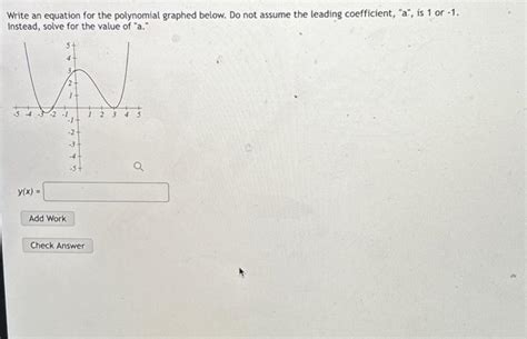 Solved Write An Equation For The Polynomial Graphed Below