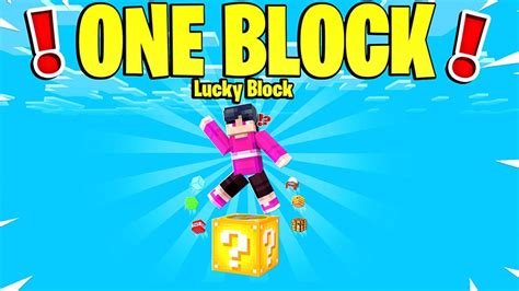 One Block Lucky Block By Pickaxe Studios Minecraft Marketplace Map