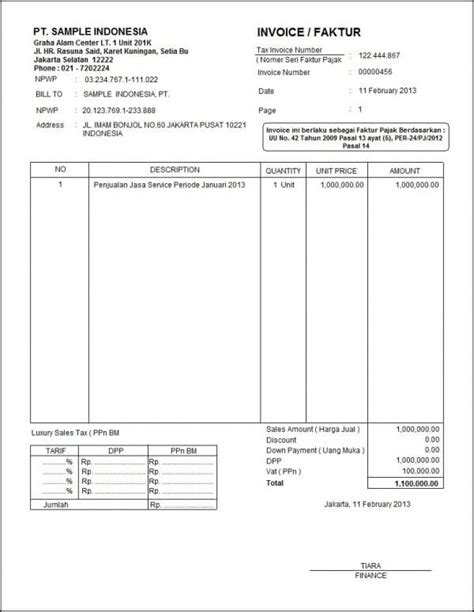 Apa Itu Invoice Format Jenis Contoh Dan Cara Membuatnya Zahir