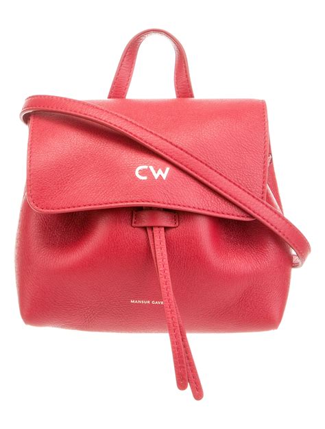 Mansur Gavriel Leather Crossbody Bag Red Crossbody Bags Handbags Wgy43804 The Realreal