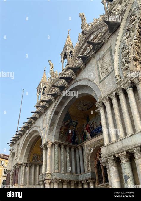 facade of St Mark's Basilica in Venice city Stock Photo - Alamy