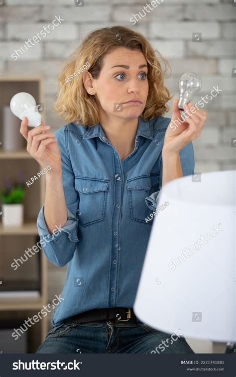 Young Worried Woman Thinking Hard Looking Stock Photo 2221741881