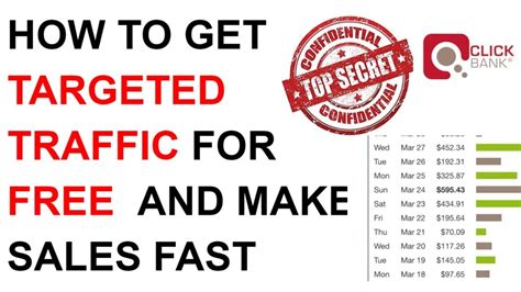 How To Get Targeted Traffic For Free And Make Sales Fast With Clickbank