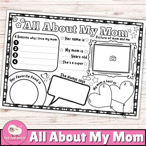 All About My Mom Printable Free Worksheet Mindymakes Worksheets