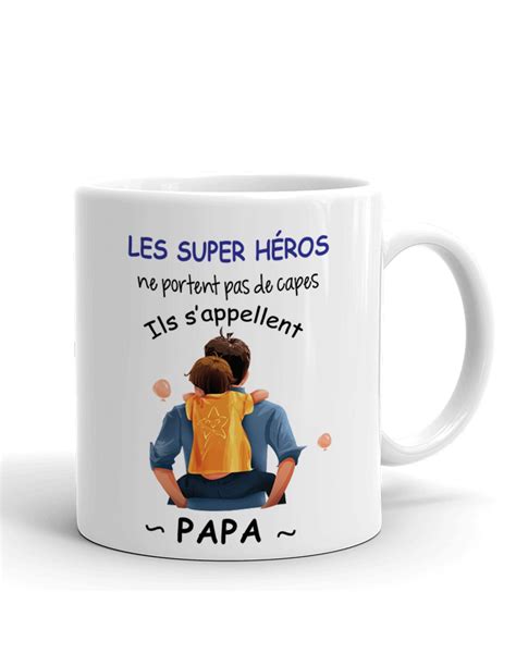 Tasse Mug du Meilleur Papa Héro Original Fête des Pères Anniversaire