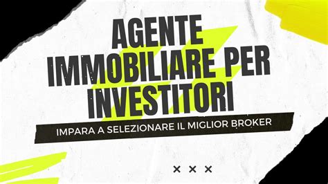 Convenzione Broker Opinion Per Investitori Immobiliari Youtube