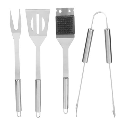 Stainless Steel 4 Piece BBQ Tools Set - Maison Handal