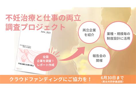 不妊治療と仕事が両立できる社会へ【全国企業調査プロジェクト】