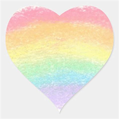 Rainbow Heart Sticker Zazzle