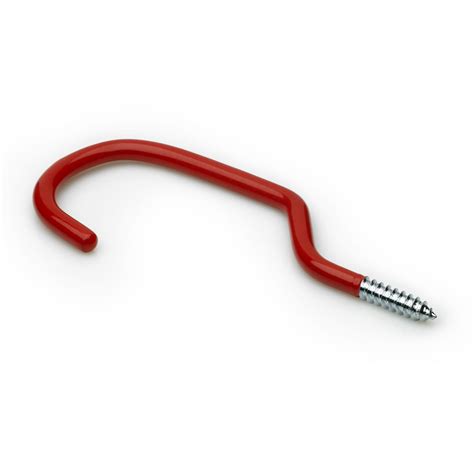 Wilko Storage Hook Plastic Coated Red Large Wilko