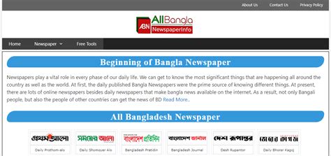 List Of All Bangla Newspaper List All Bangladeshi Newspaper