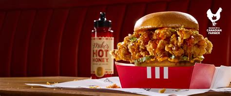 KFC Canada Launches Hot Honey Chicken Sandwich With Mike S Hot Honey Canada Eats