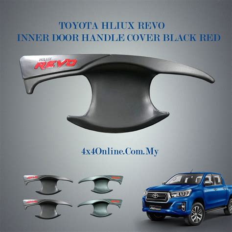 Toyota Hilux Revo Inner Door Handle Cover Black Red