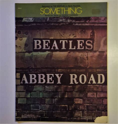 BEATLES "Something" Sheet Music (1969) | Reverb