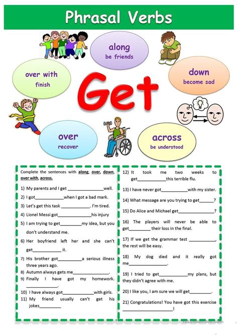 Phrasal Verbs Get Worksheet Free Esl Printable Worksheets Made By