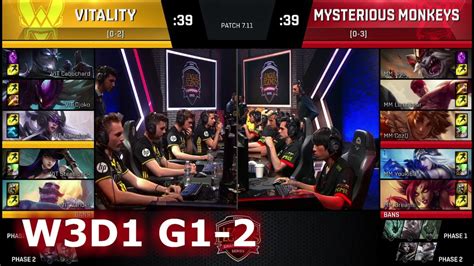 Vitality Vs Mysterious Monkeys Game 2 S7 EU LCS Summer 2017 Week 3