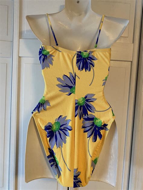 Vintage La Blanca One Piece High Cut Bandeau Swimsuit… Gem