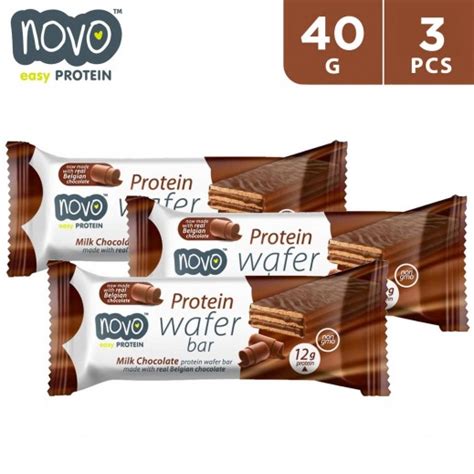 Buy Novo Protein Milk Chocolate Wafer Bar 3 X 40 G توصيل