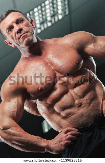 Male Fitness Model Naked Torso Showing Stock Photo 1139825516 Shutterstock