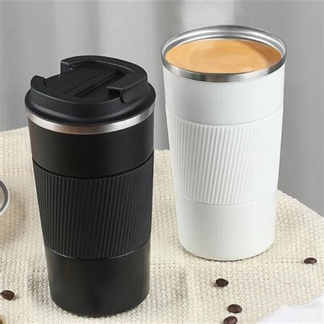 380ml 510ml Portable Stainless Steel 304 Coffee Mug With Non Slip Case