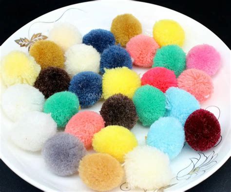 450pcs Pom Pom Ball 30mm Colourful Pom Poms Approx 30mm Handmade Yarn