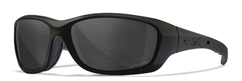 Wiley X Gravity Sunglasses Matte Black Frame With Captivate Polarized Grey Lenses Insite Arms