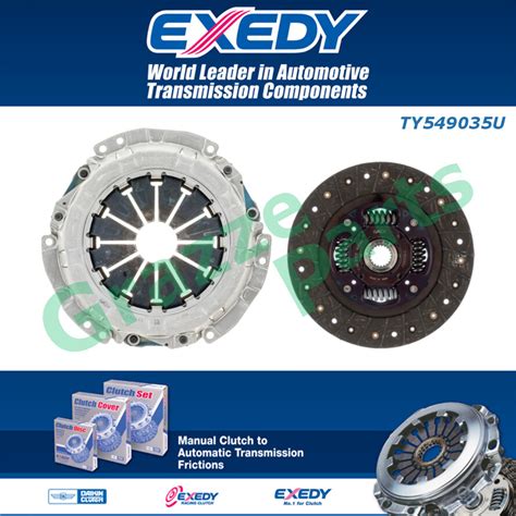 Exedy Daikin Clutch Kit Set Ty549035u For Toyota Vios Ncp42 Corolla