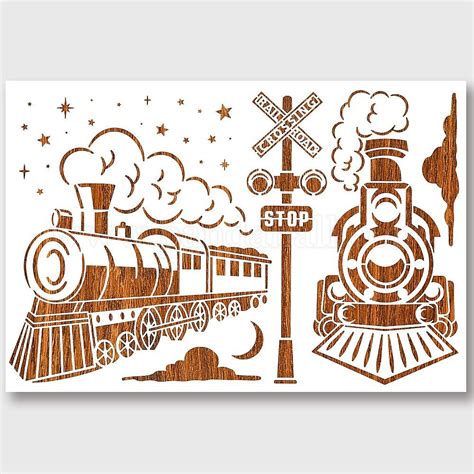 Wholesale Nbeads Train Stencil Pandahall