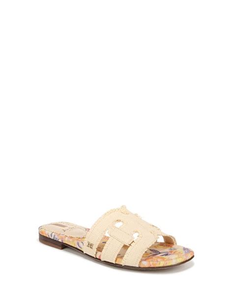 Sam Edelman Bay Fray Slide Sandal In Natural Lyst