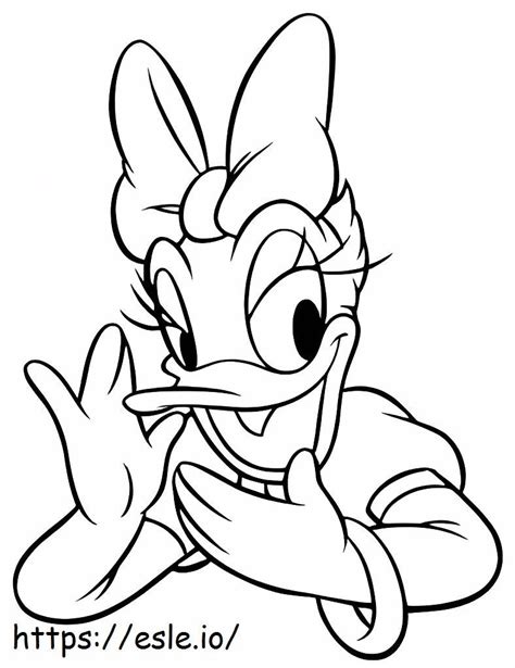 Daisy Duck Face Coloring Page