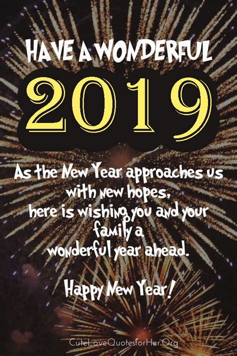 Happy New Year 2019 Images And Quotes - ShortQuotes.cc