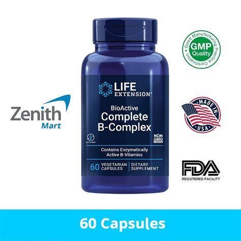 Life Extension BioActive Complete B Complex 60 Capsules Zenith Mart