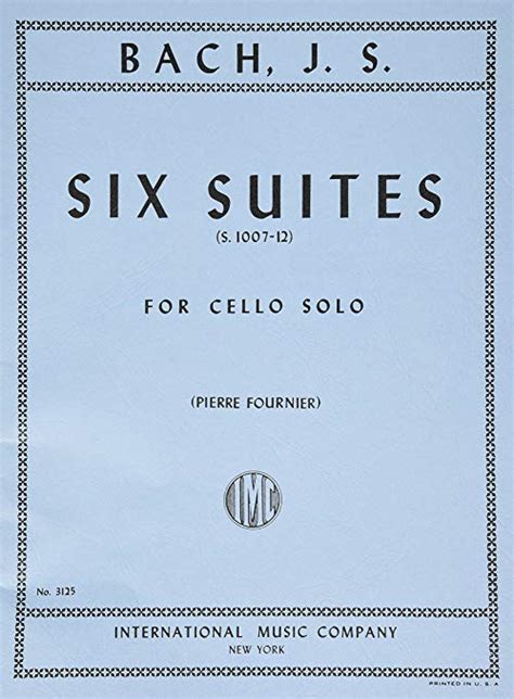 Imc Sei Suite Per Violoncello Solo Pierre Fournier Bach Johann