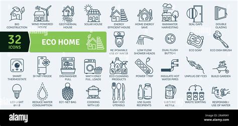 Ecological Succession Icons Pack Thin Line Icons Set Simple Vector