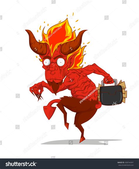 Red Devil Character Vector Illustration Monster Stock Vector Royalty Free 438744397 Shutterstock