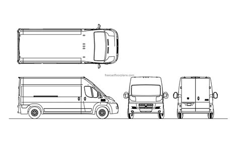 Ram Promaster Cargo Van Free Cad Drawings