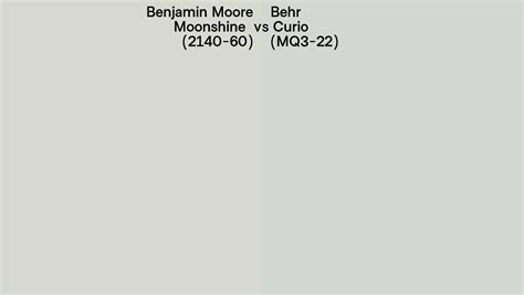 Benjamin Moore Moonshine 2140 60 Vs Behr Curio Mq3 22 Side By Side