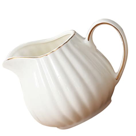 Porcelain Pitcher With Handle Sugar Creamer Ceramic Dessert Bowl Jug