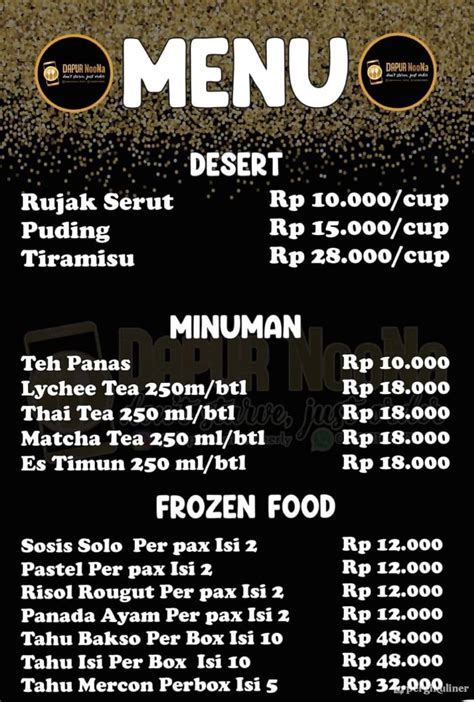 Selalu Diperbarui Menu Dapur Noona Bintaro Tangerang