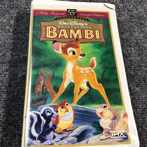 Bambi Th Anniversary Walt Disney S Masterpiece Vhs Limited Edition