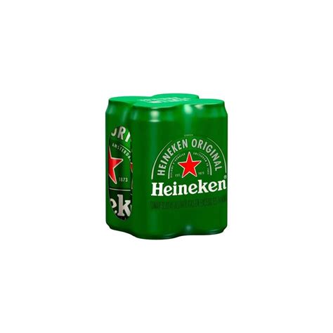 Cerveza HEINEKEN Lata 473ml Paquete 4un