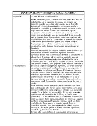 Induccion Al Servicio Nacional De Rehabilitacion Pdf Descarga Gratuita