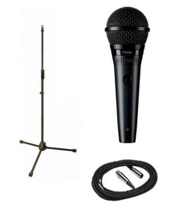 Shure Pga Bts Cardioid Dynamic Vocal Microphone And Mic Stand Package