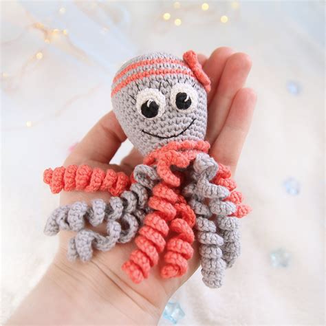 Crochet Octopus For Preemie T Nicu Baby Toy Yellow Octopus Etsy