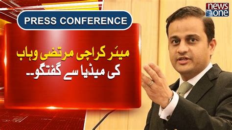 Mayor Karachi Murtaza Wahab Media Talk Press Conference Newsone