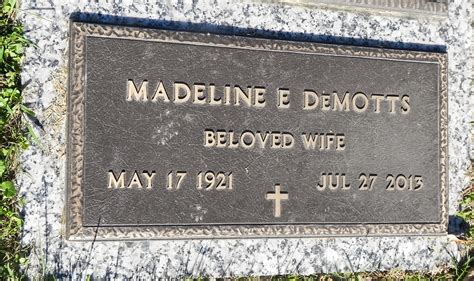 Madeline E Voigt DeMotts 1921 2013 Homenaje De Find A Grave